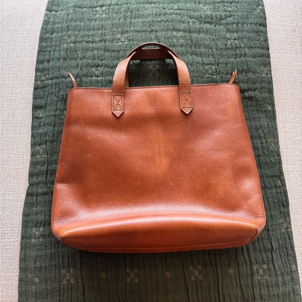 Madewell Small Tan Leather Tote 017 - Picture 5 of 11